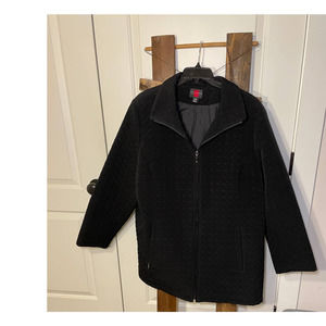 Gallery Woman Plus Size 14/16 Black Quilted Jacket